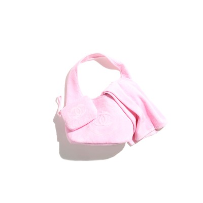 CHANEL COCO BEACH 2025 COLLECTION BEACHWEAR SET COTTON PINK AAA938 B20128 (58*38*20cm)